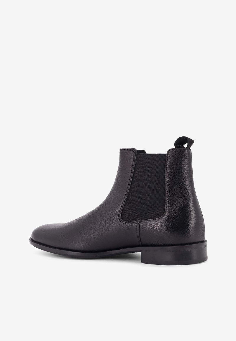 Hugo Boss Leather Chelsea Boots Black 50529105_001_OneColor_30898375