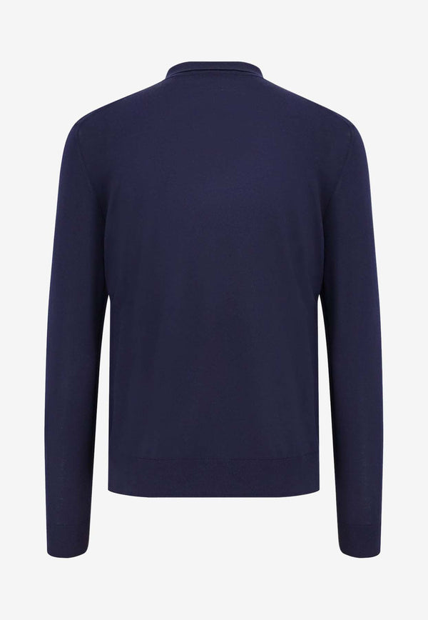 Kiton Ciro Paone Half-Zip Polo T-shirt Blue UMK0493K400FBLU NAVY_Blue_29843944