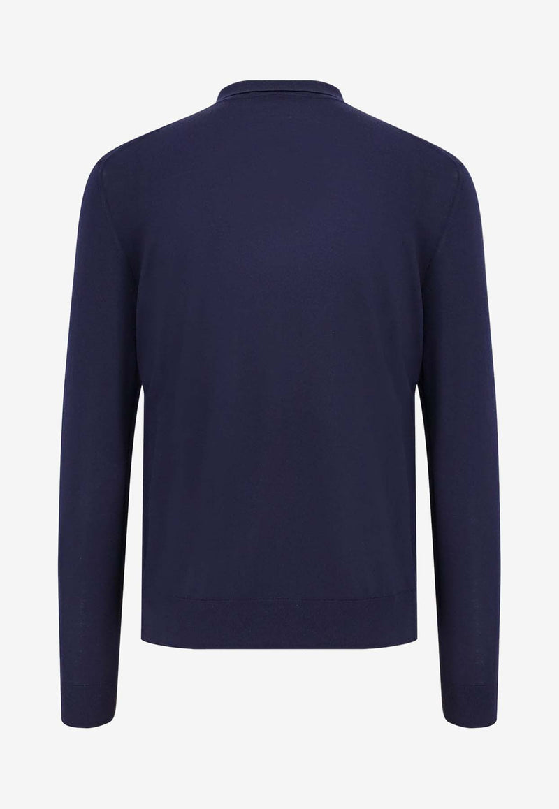 Kiton Ciro Paone Half-Zip Polo T-shirt Blue UMK0493K400FBLU NAVY_Blue_29843944