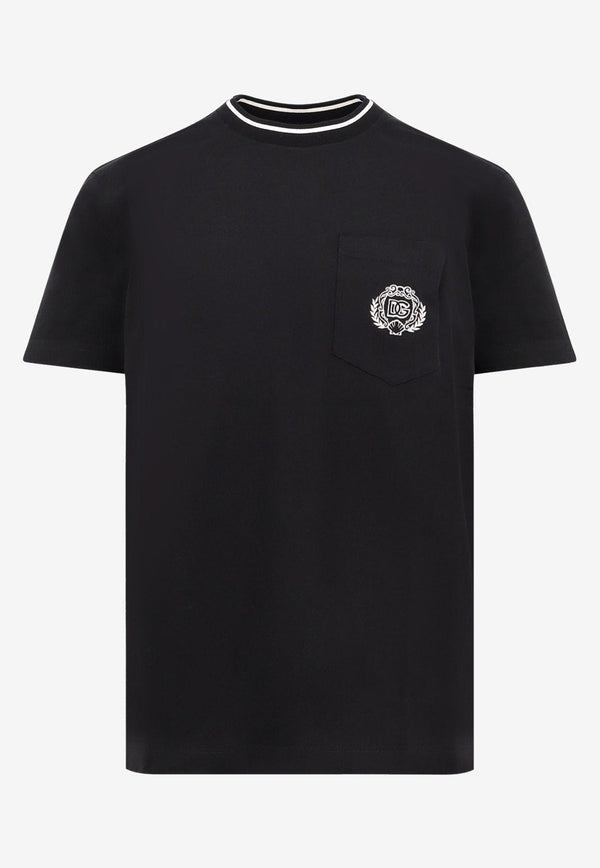 Dolce & Gabbana Embroidered Logo T-shirt Black G8RA2ZFU7EQN0000_Black_29842859