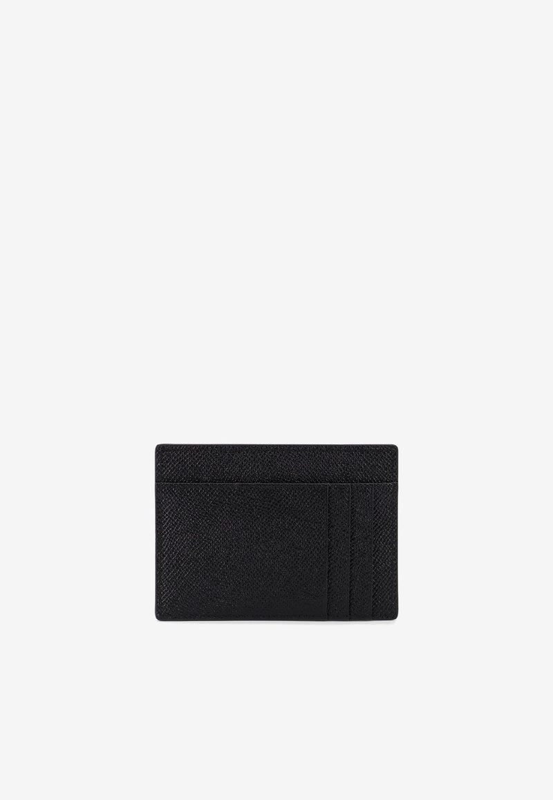 Dolce & Gabbana Logo Plaque Dauphine Leather Cardholder Black BP3325AG21980999_Black_29842066