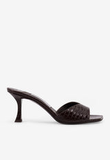 Jimmy Choo Skye 70 Croc-Embossed Leather Mules Brown SKYE70CCLCHOCOLATE_Brown_29840469
