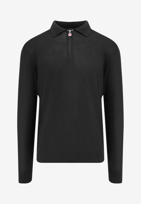 Kiton Ciro Paone Half-Zip Polo T-shirt Black UMK0493K5009NERO_Black_29840091