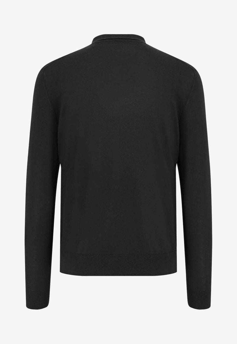 Kiton Ciro Paone Half-Zip Polo T-shirt Black UMK0493K5009NERO_Black_29840091