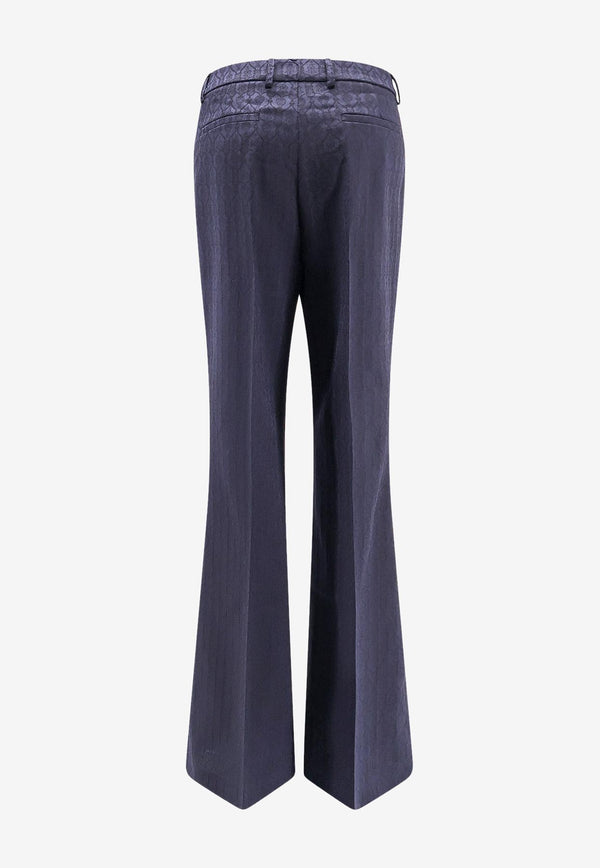 Etro Wool Jacquard Tailored Pants Navy WREA003399TJ248B0665_Black_29840497