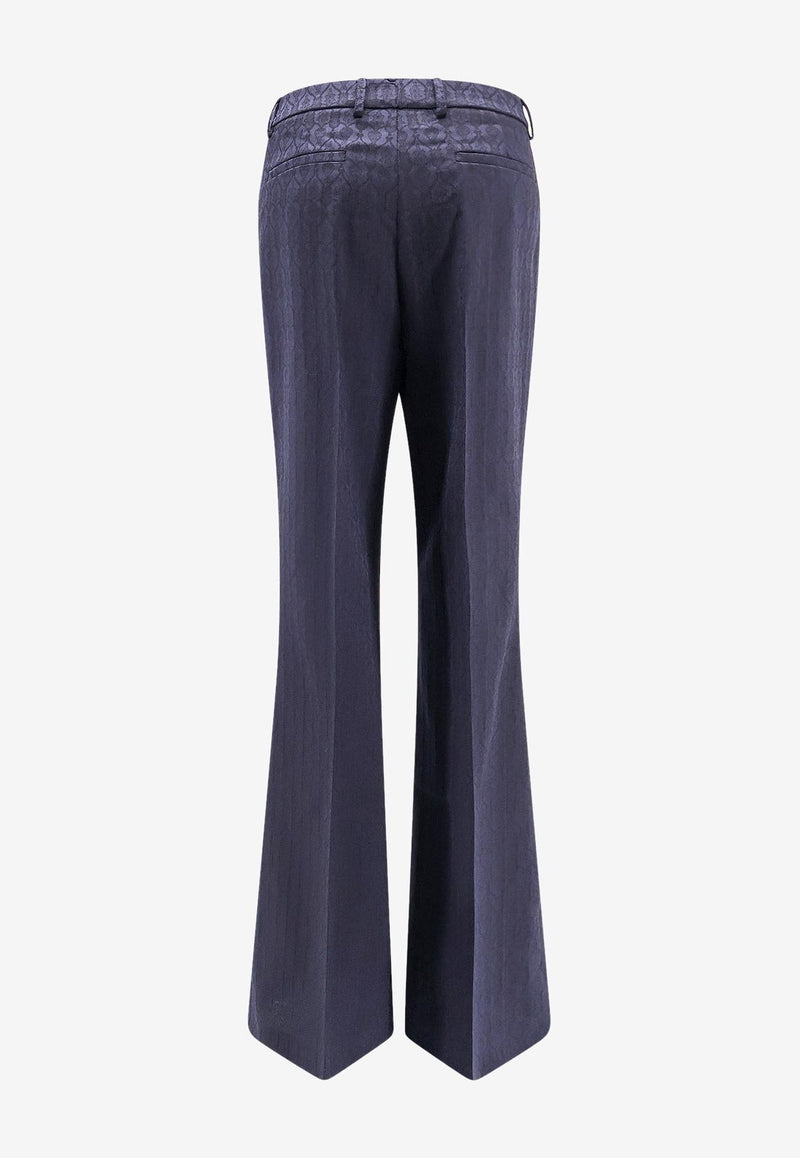 Etro Wool Jacquard Tailored Pants Navy WREA003399TJ248B0665_Black_29840497