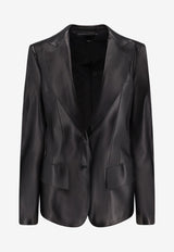 Tom Ford Single-Breasted Satin Blazer Black GIL538LEX379LB999_Black_29839997
