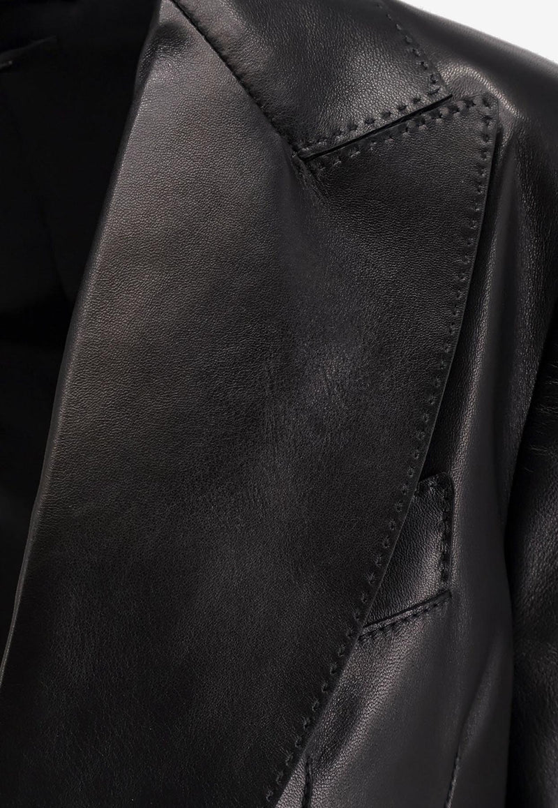 Tom Ford Single-Breasted Satin Blazer Black GIL538LEX379LB999_Black_29839997