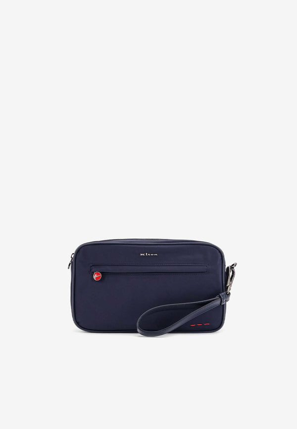 Kiton Ciro Paone Iconic Logo-Embroidered Clutch Blue UBA0052N0127002BLU_Blue_29846406