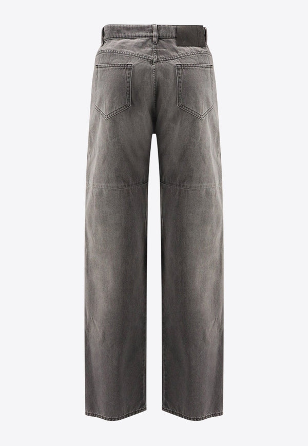 MM6 Maison Margiela Destroyed Straight-Leg Jeans Gray SH0LA0030m30011965_Black_29846567
