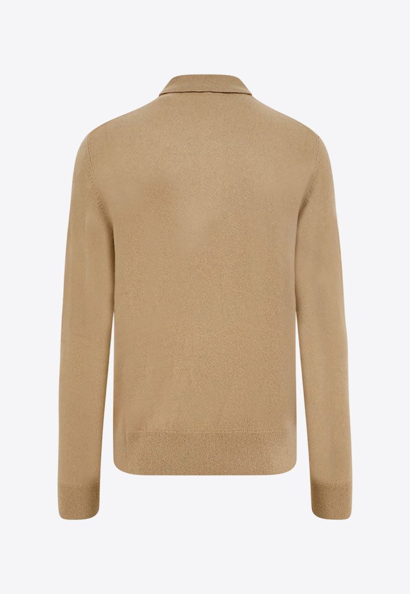 Burberry EKD Cashmere Polo Sweater Beige 8112126A3743_FLAX_29838604