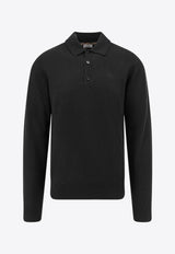 Burberry Cashmere Long-Sleeved Polo Sweater Black 8113157A1189_Black_29838717