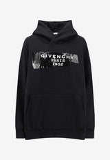 Givenchy Logo Tape Print Hooded Sweatshirt Black BWJ04TP78U001_Black_34275714