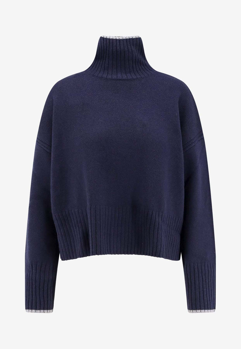PINKO Falkland High-Neck Ribbed Sweater Blue 105446A2Q9G83_Blue_29840484