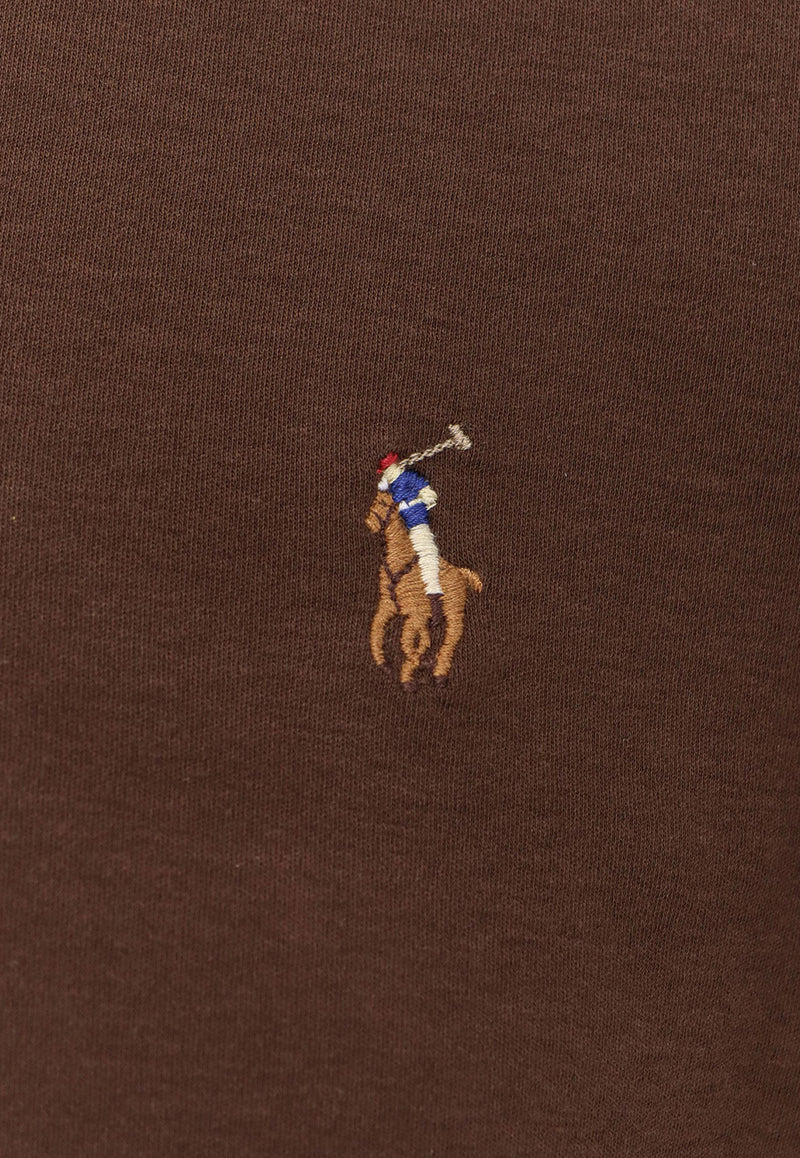 Polo Ralph Lauren Long-Sleeved Logo T-shirt Brown 710760121039_NUTMEG BROWN_29844479