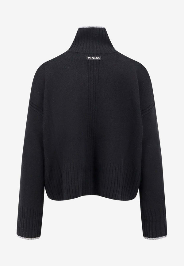 PINKO Falkland High-Neck Ribbed Sweater Black 105446A2Q9Z99_Black_29842274