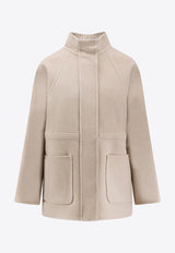Fendi Double-Breasted Wool Coat Beige FJ7587A5HDF1MYZ_Calce_29850277