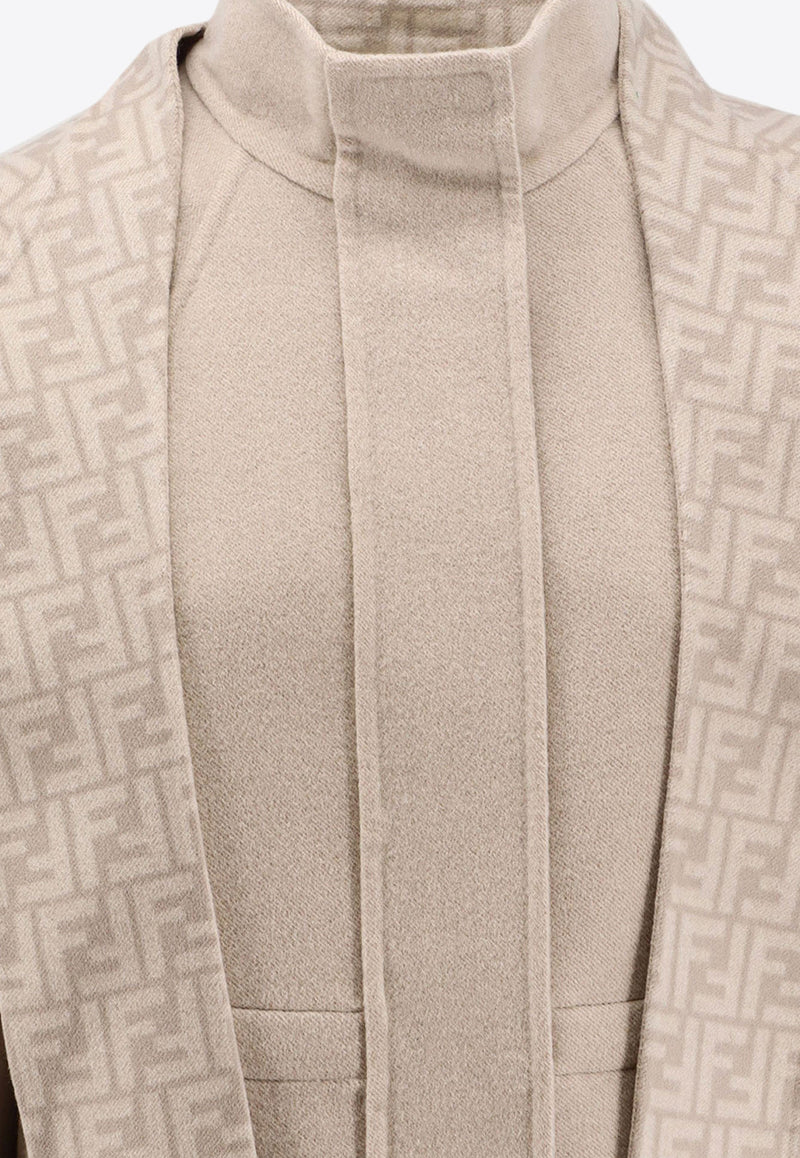 Fendi Double-Breasted Wool Coat Beige FJ7587A5HDF1MYZ_Calce_29850277