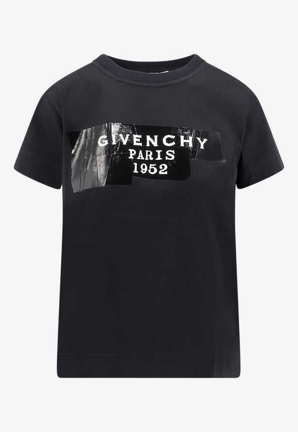 Givenchy Logo Tape Print T-shirt Black BW70FJP78U001_Black_34275571
