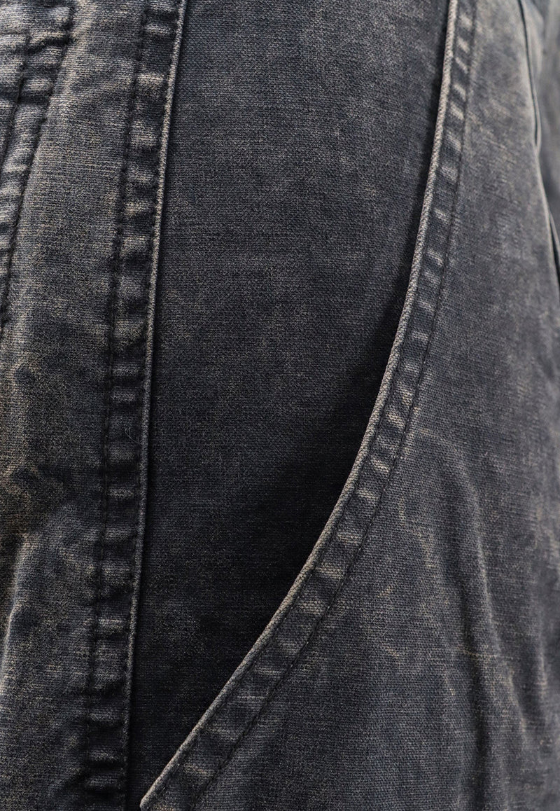 Isabel Marant Etoile Kiana Washed Denim Pants Black PA0562FAC3G02E02FK_FADED BLACK_29840826