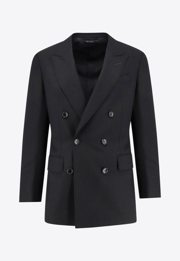 Tom Ford Wool Double-Breasted Blazer Black JLNP02W0056NAA_Black_29846048