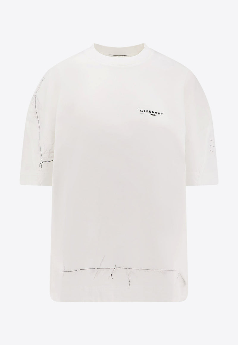 Givenchy Trompe L'oeil Boxy T-shirt White BW70FGP75M100_White_29838948
