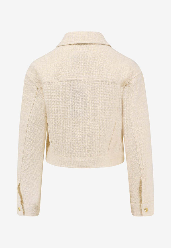 PINKO Gelato Tweed Blazer White 105819A2VJZ05_White_29842418