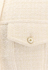 PINKO Gelato Tweed Blazer White 105819A2VJZ05_White_29842418