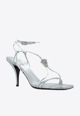 Versace La Medusa 85 Metallic-Leather Sandals 1020965 1A15236 1E01P