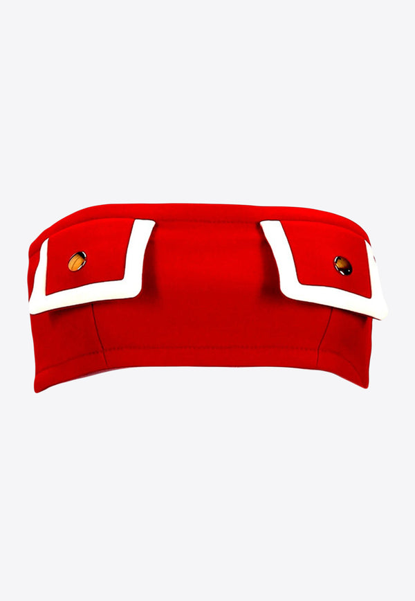 Prada Double Natté Bandeau Top Red P996MXSOOO1E7P_F0011