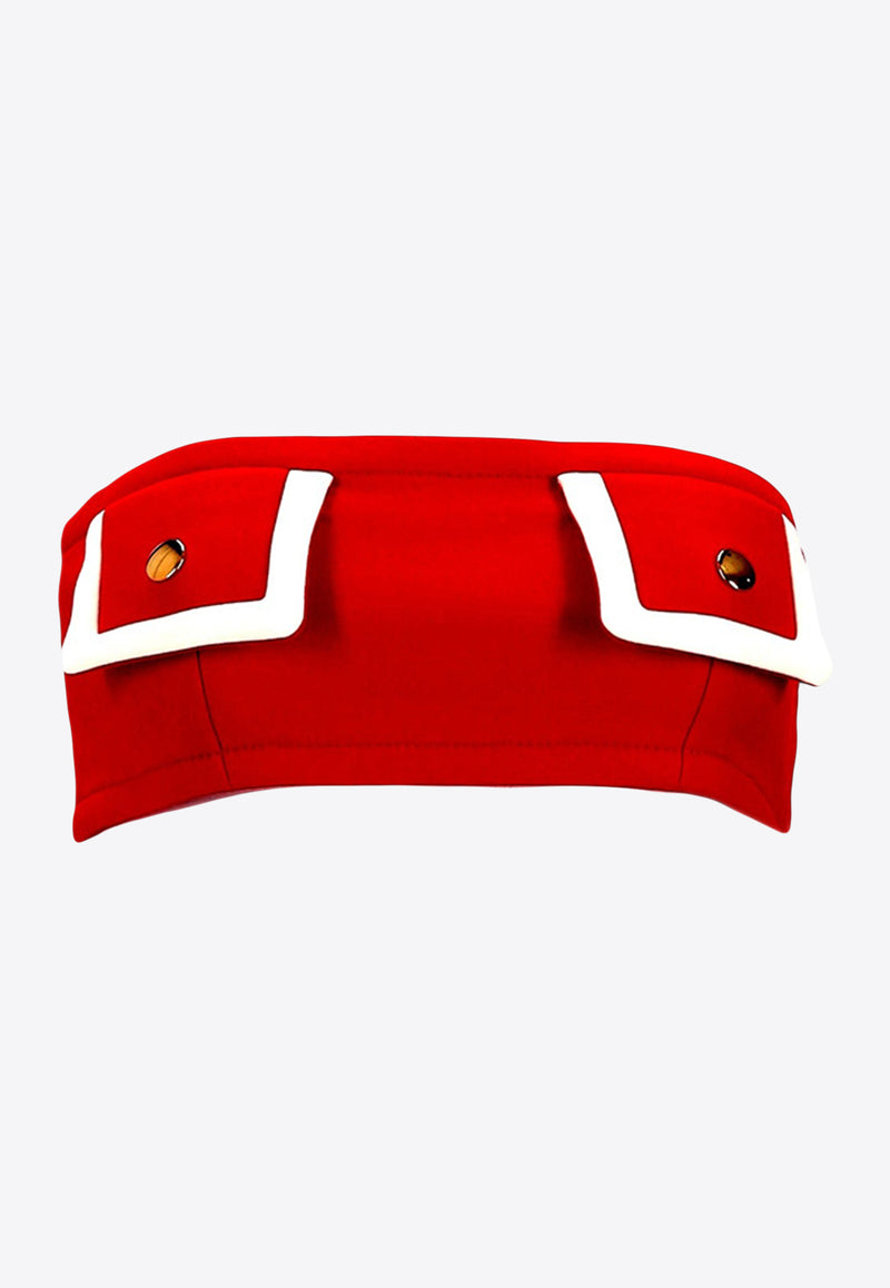 Prada Double Natté Bandeau Top Red P996MXSOOO1E7P_F0011