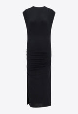 Isabel Marant Etoile Ruched Midi Dress Black RO0802FAC3K01E01BK_Black_29840279