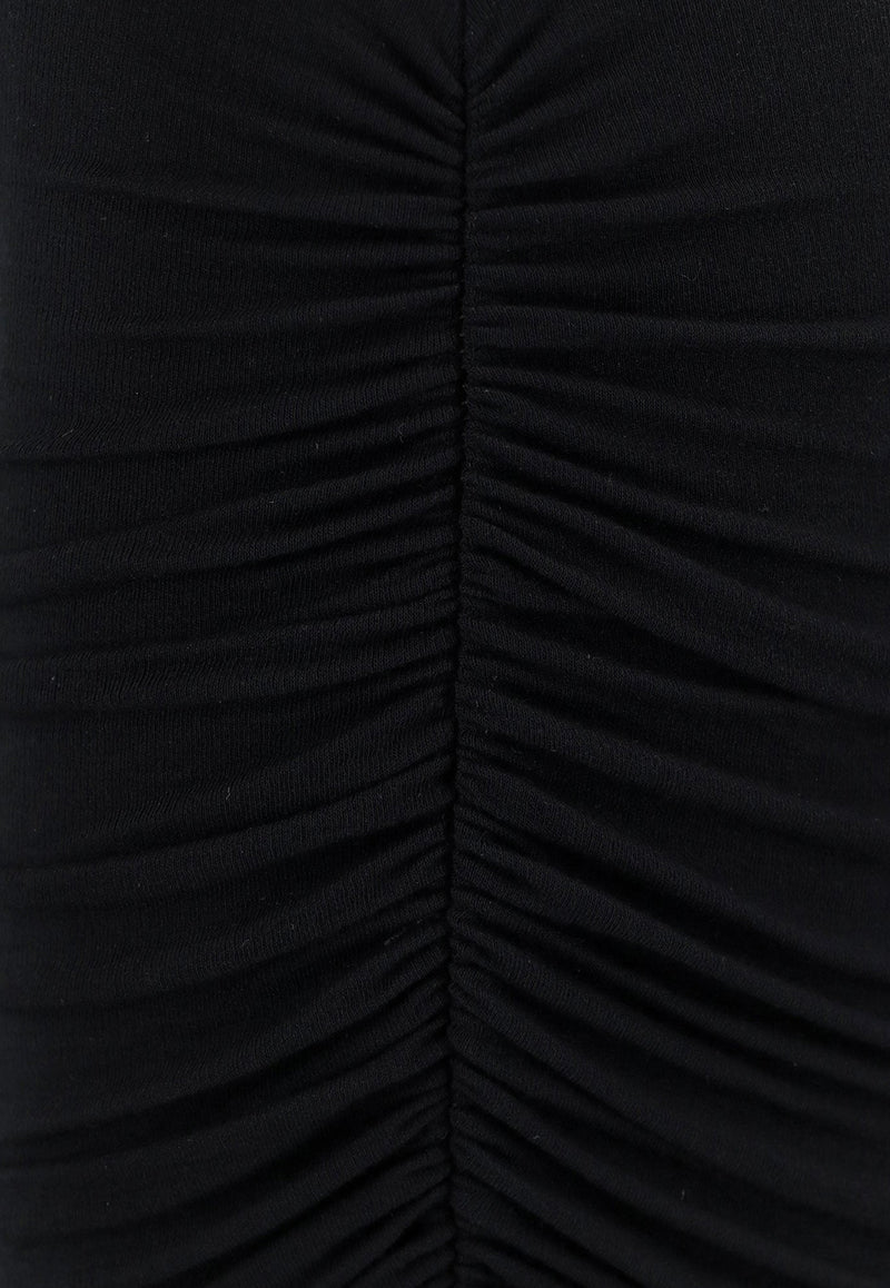 Isabel Marant Etoile Ruched Midi Dress Black RO0802FAC3K01E01BK_Black_29840279