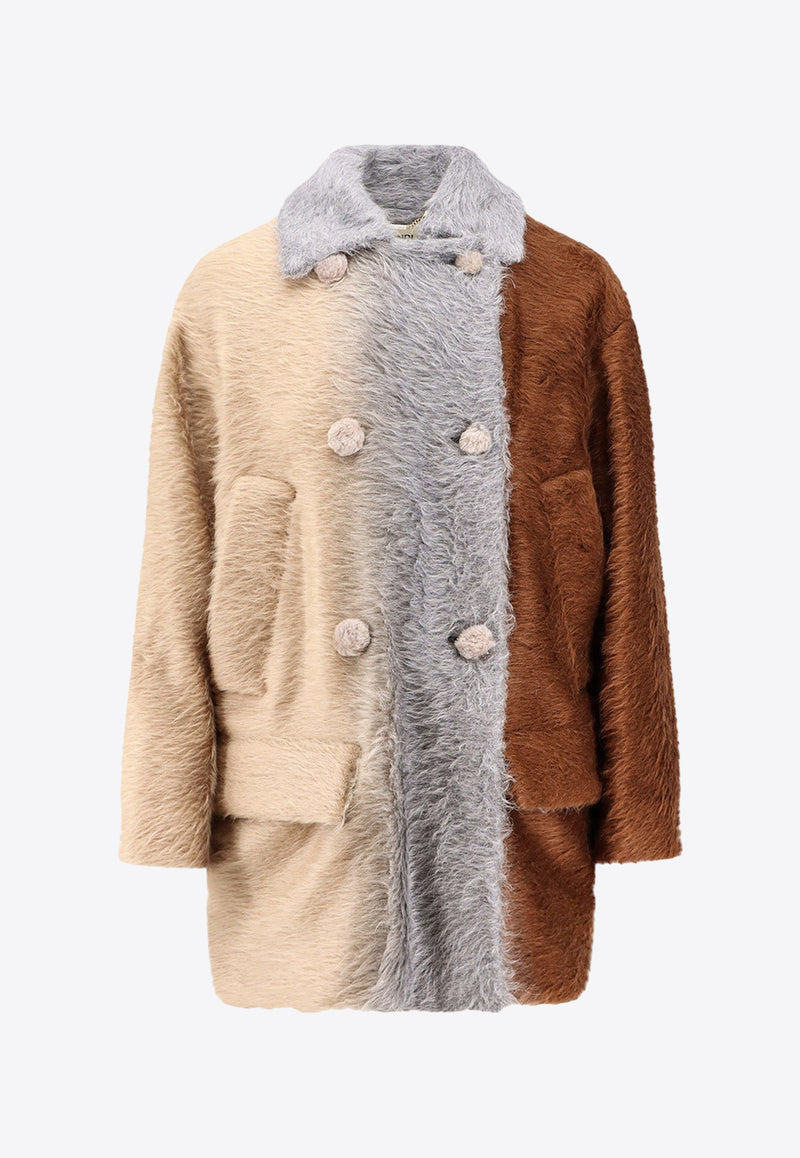 Fendi Colorblocked Double-Breasted Alpaca Coat Multicolor FJ7640AYNSF1T6N_BLUSH-25_29850978