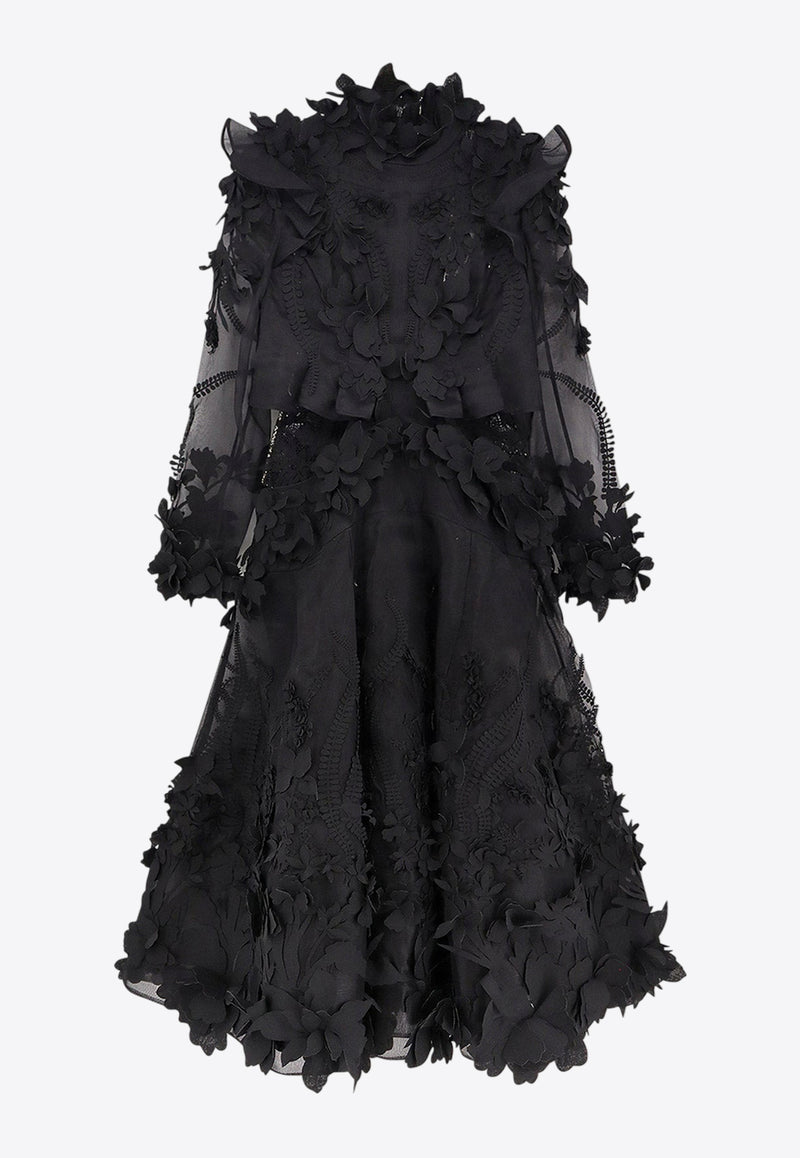 Zimmermann Hypnotic Applique Midi Dress Black 6111DF251BLK_Black_29845244