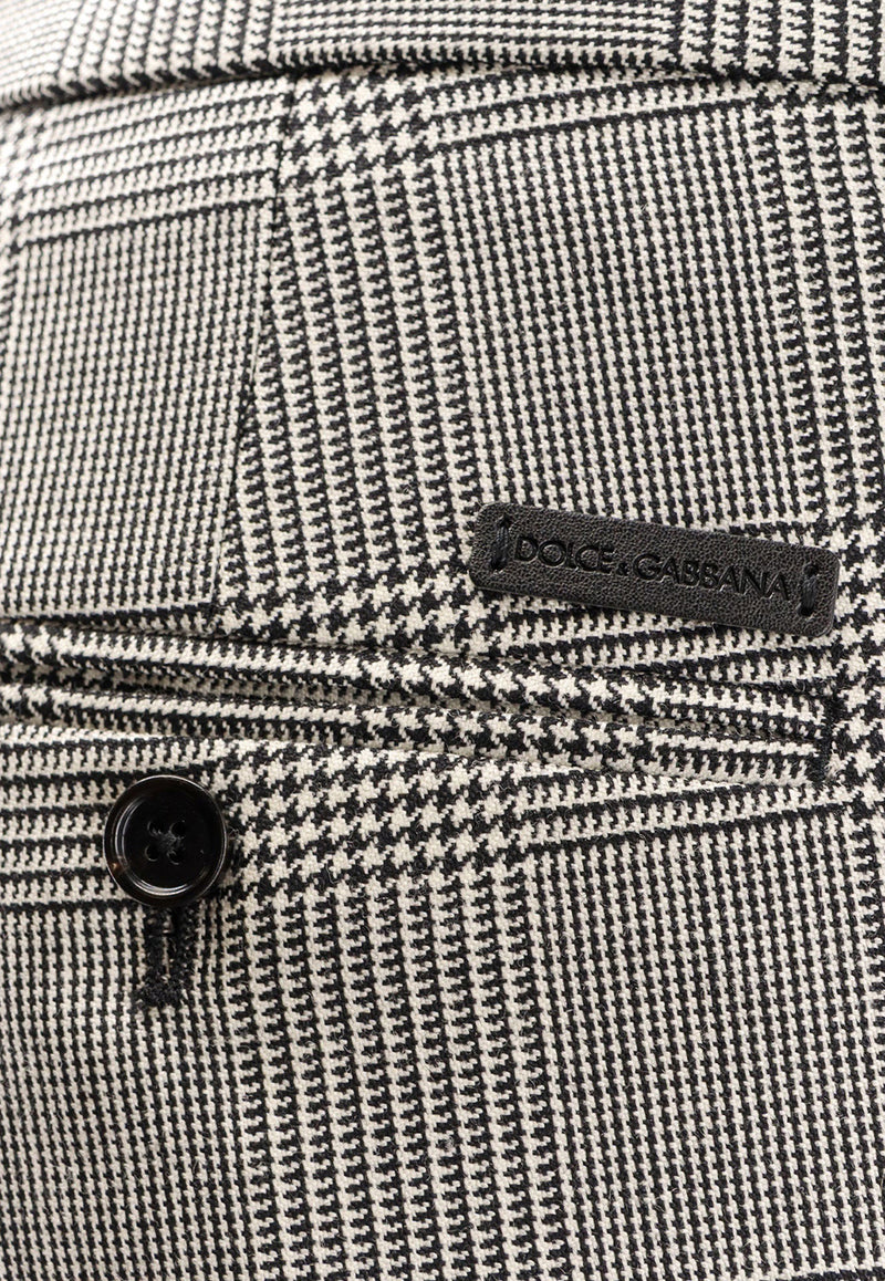Dolce & Gabbana Houndstooth Wool Pants Gray GP148TFQ2MZS8100_Grey_29843631