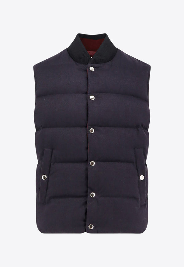 Dolce & Gabbana Logo Patch Reversible Down Vest Navy G9BSPTFCTABS8031_FANTASIA_29845829