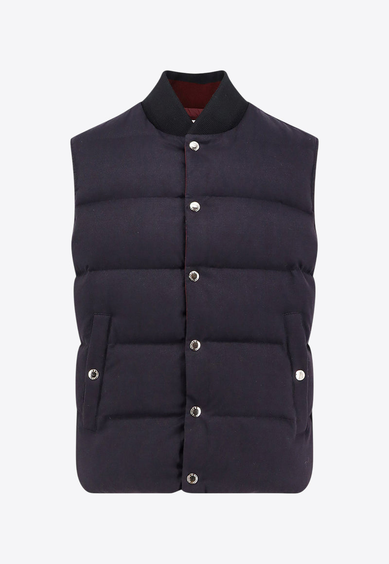 Dolce & Gabbana Logo Patch Reversible Down Vest Navy G9BSPTFCTABS8031_FANTASIA_29845829