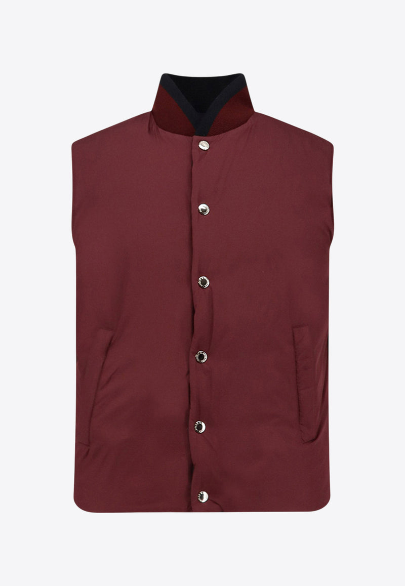 Dolce & Gabbana Logo Patch Reversible Down Vest Navy G9BSPTFCTABS8031_FANTASIA_29845829