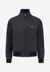 Dolce & Gabbana Logo Patch Zip-Up Bomber Jacket Black G9BSLTFURK8N0000_Black_29844555