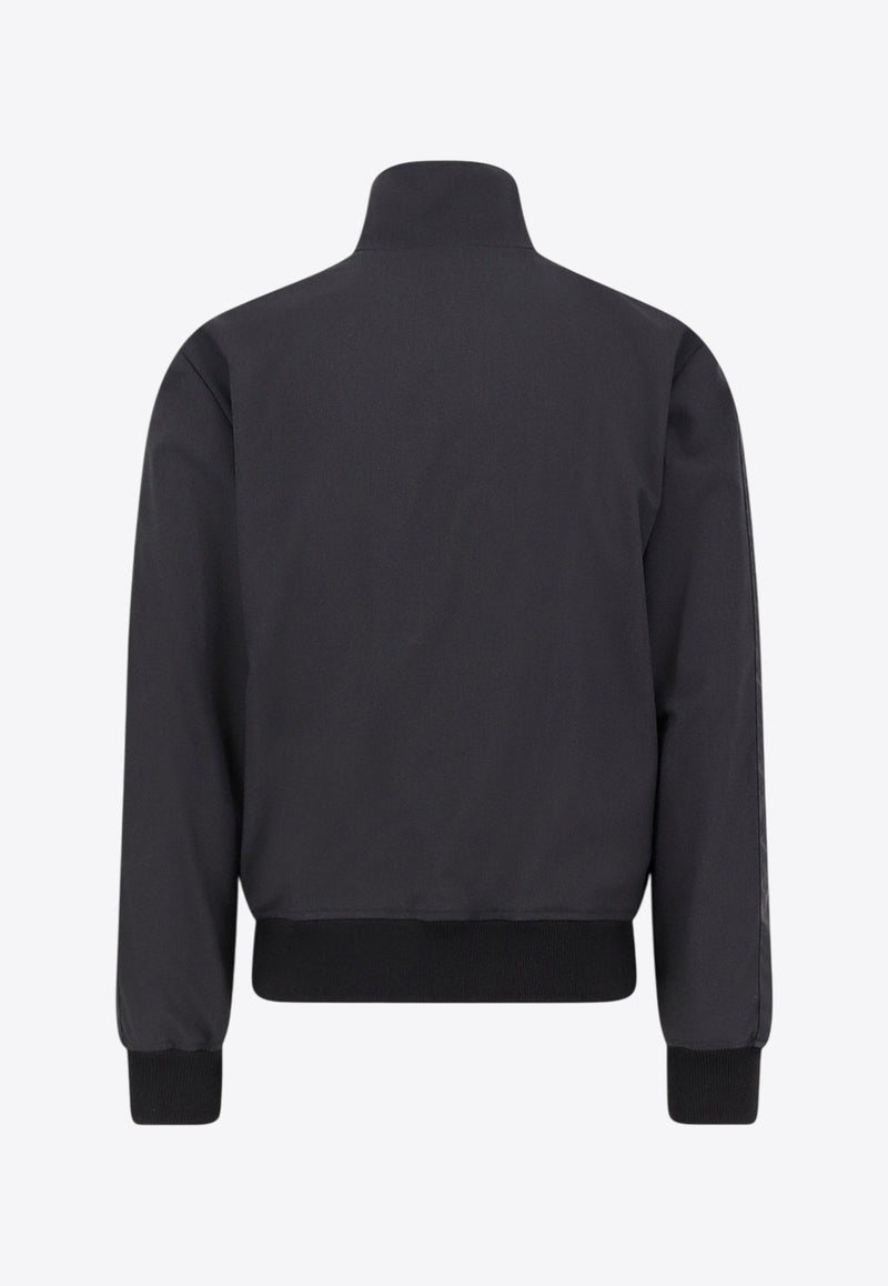 Dolce & Gabbana Logo Patch Zip-Up Bomber Jacket Black G9BSLTFURK8N0000_Black_29844555