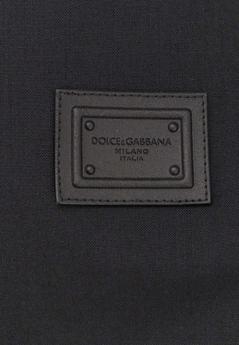 Dolce & Gabbana Logo Patch Zip-Up Bomber Jacket Black G9BSLTFURK8N0000_Black_29844555