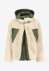 Sacai Wool-Blend Shearling Jacket Beige 2503854M063_ECRU KHAKI_29841783