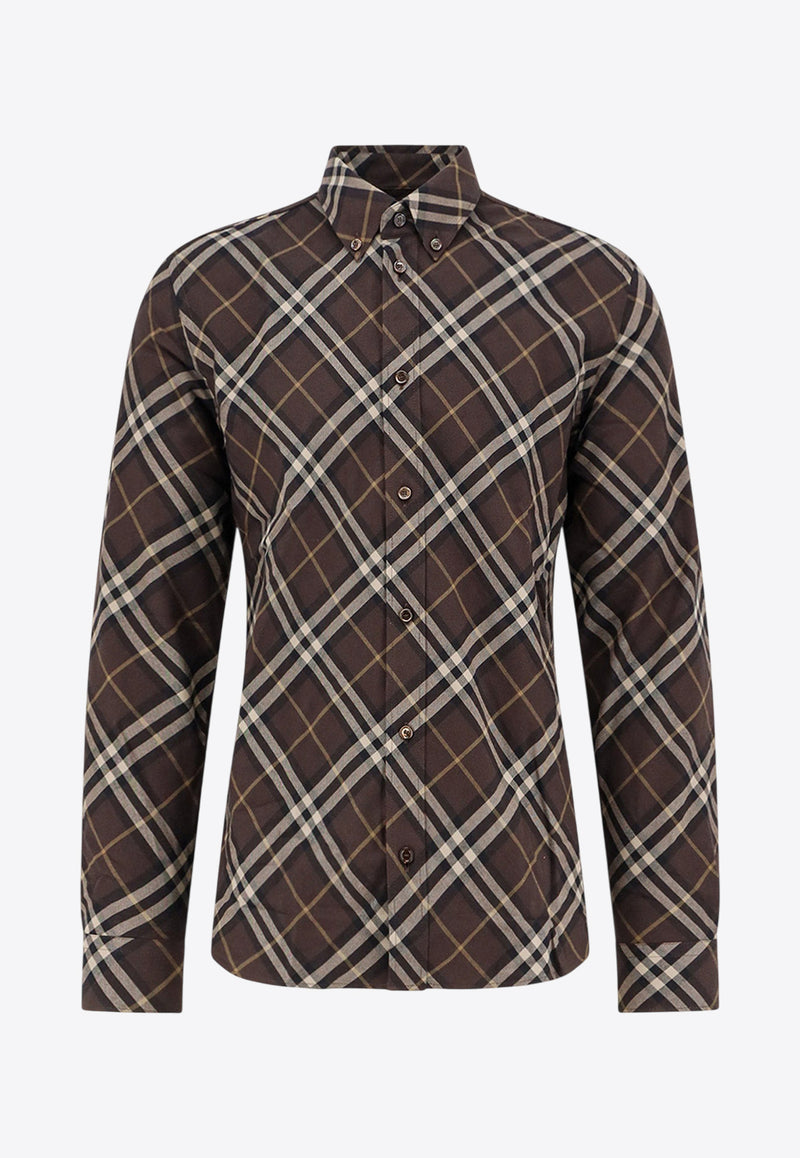 Burberry Long-Sleeved Check Shirt Brown 8115498B2412_TRUFFLE IP CHECK_29840351