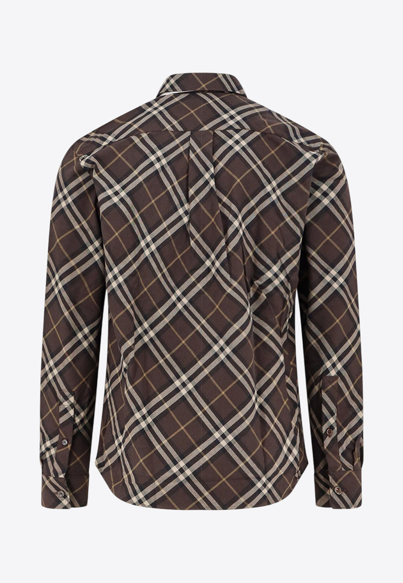 Burberry Long-Sleeved Check Shirt Brown 8115498B2412_TRUFFLE IP CHECK_29840351