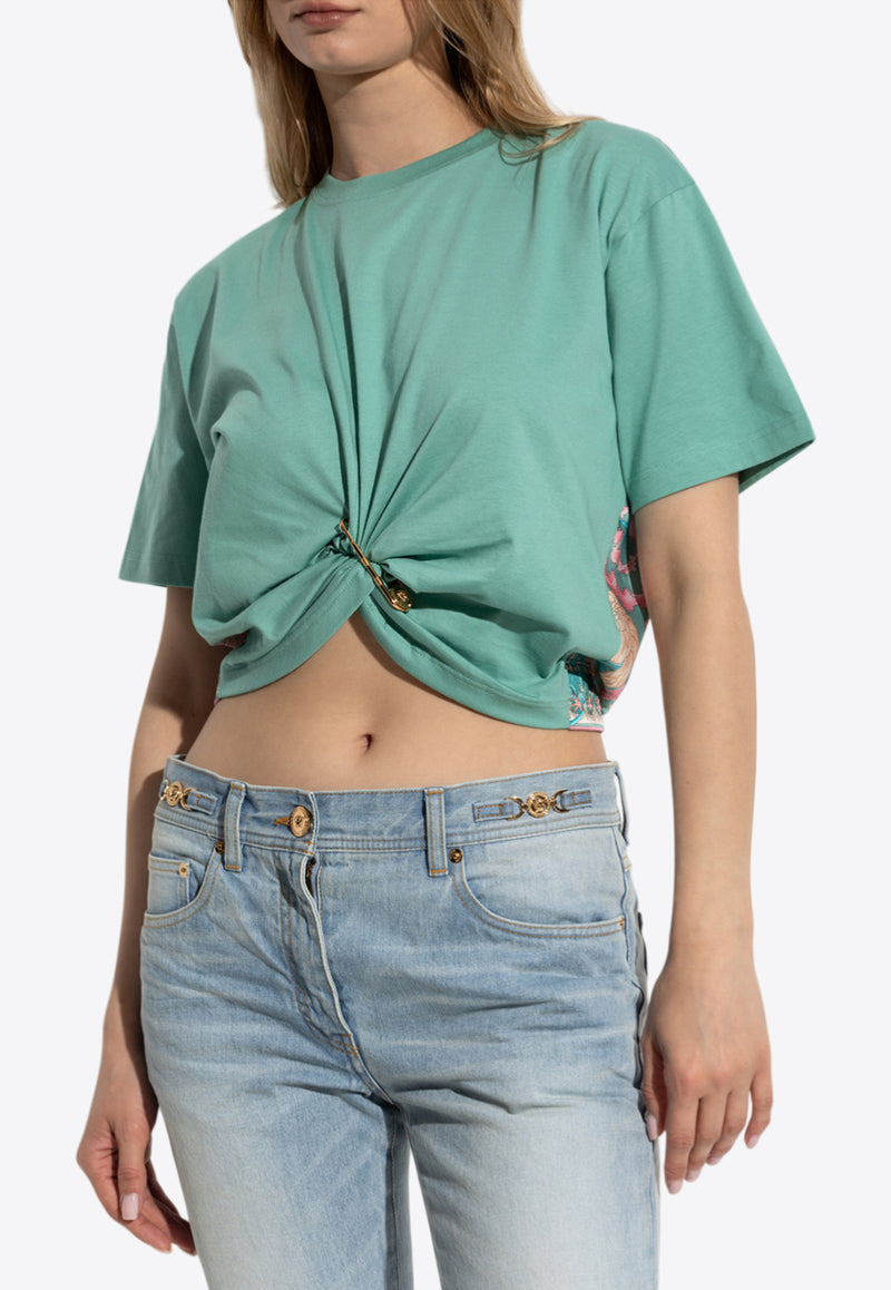 Versace Underwater Barocco Safety Pin T-shirt 1021099 1A15403 2GO80