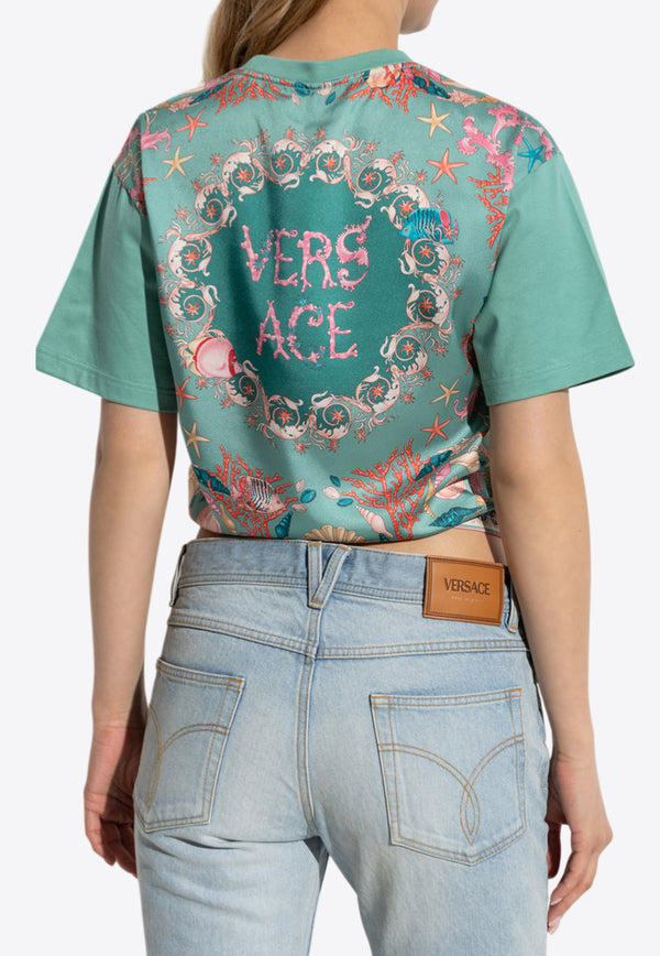 Versace Underwater Barocco Safety Pin T-shirt 1021099 1A15403 2GO80