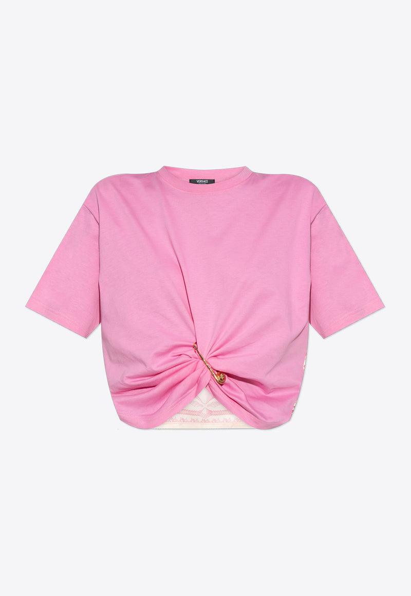 Versace Underwater Barocco Safety Pin T-shirt 1021099 1A15403 2P1B0