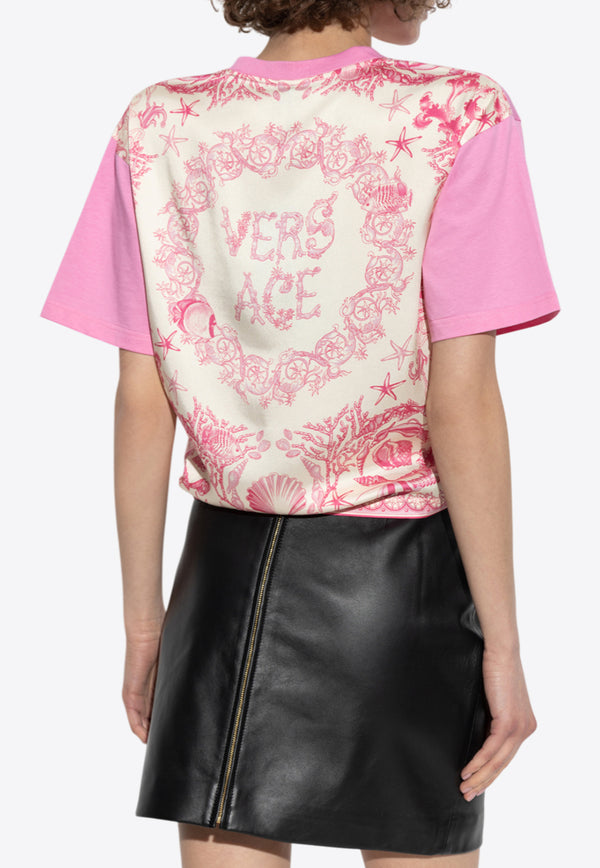 Versace Underwater Barocco Safety Pin T-shirt 1021099 1A15403 2P1B0