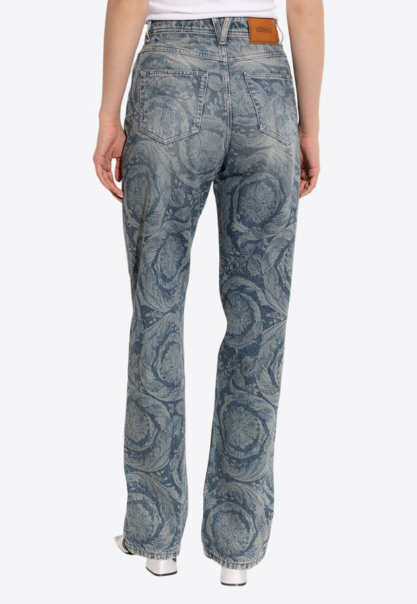 Versace Barocco Motif Mid-Rise Jeans 1021160 1A15339 1D870